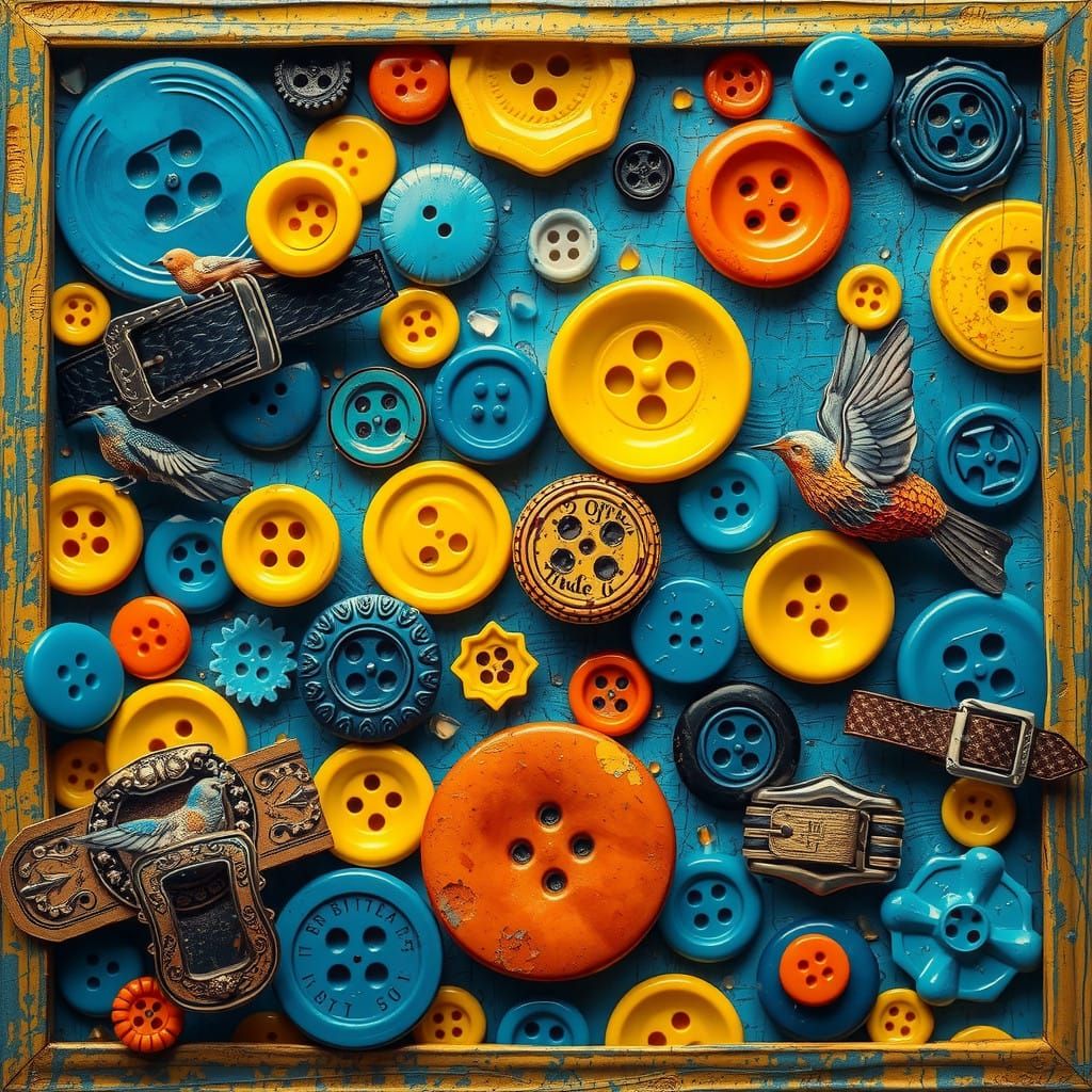 Vibrant Surrealist Dreamscapes with Expressive Circles and G...