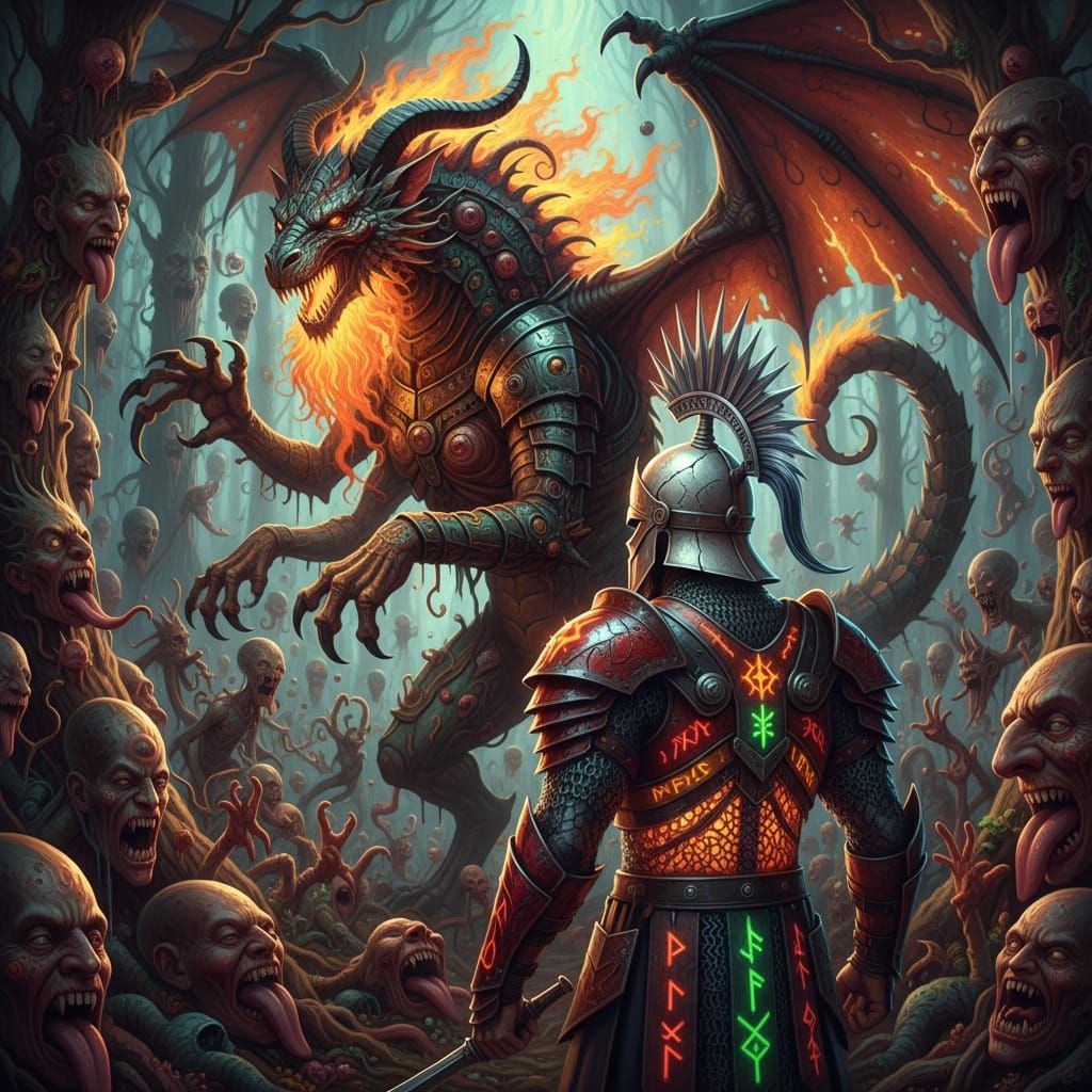 Hybrid Creature and Mage in Alien Forest