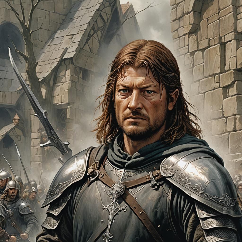 Valiant Gondorian Warrior Ready for Battle