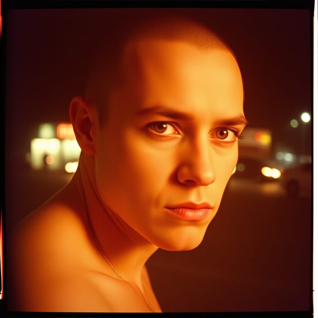 Photorealistic 1980s Street Scene with Contrasty Kodachrome ...