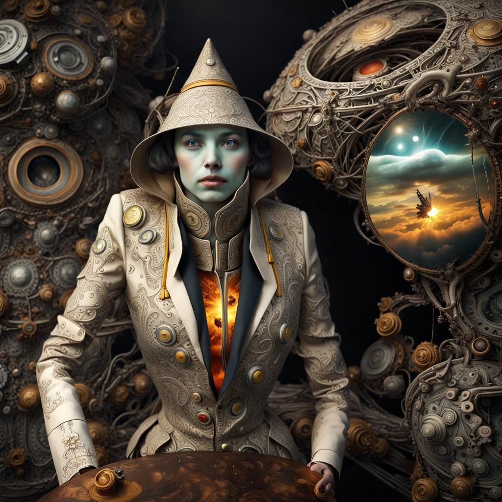 Surreal Spaceships Orbiting in an Energetic Dreamscape