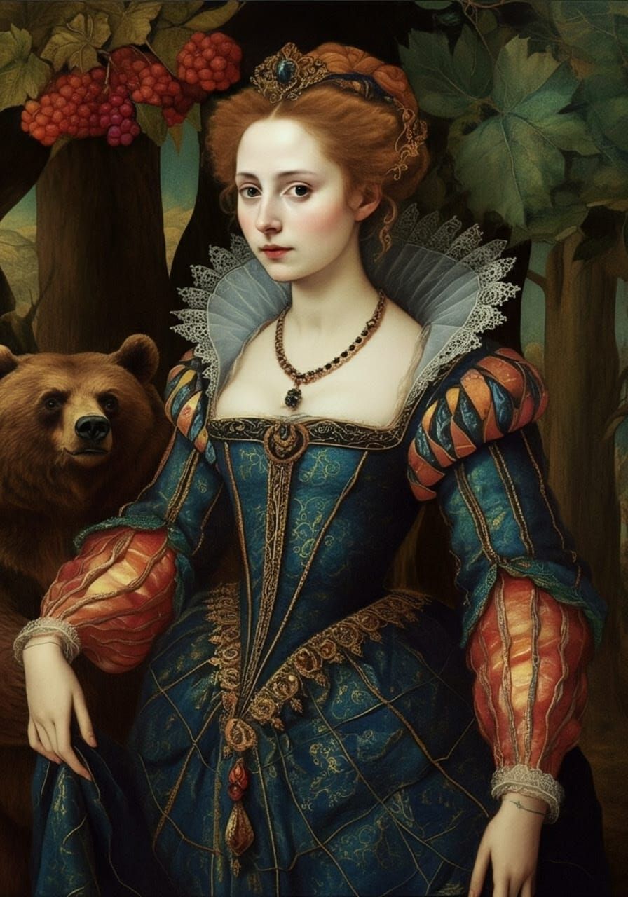 Titania in Spacebuns Exeunt Pursued by a Bear - Shakespearea...