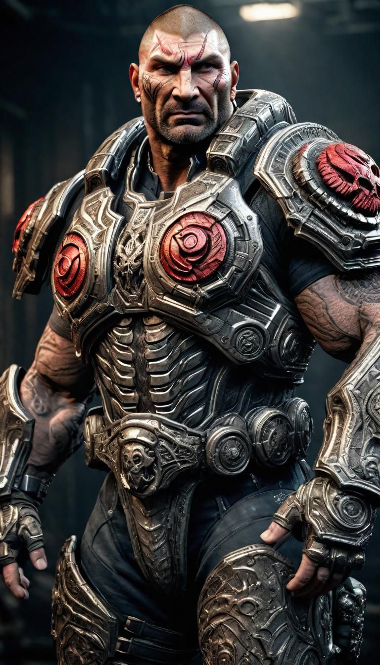 Dave Bautista as Marcus Phoenix in Detailed 3D Rendering