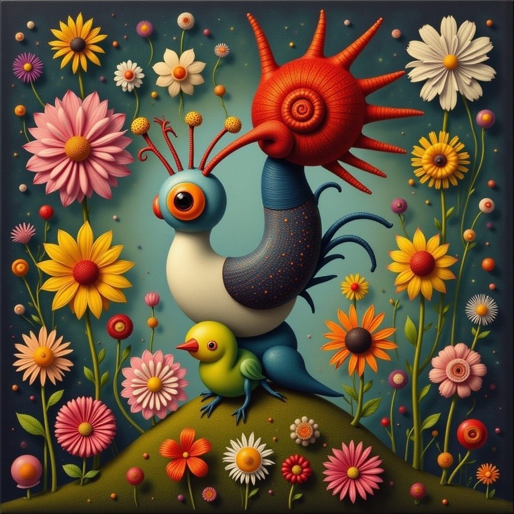 Surrealist Pop Art Inspired by Cicada Melodies