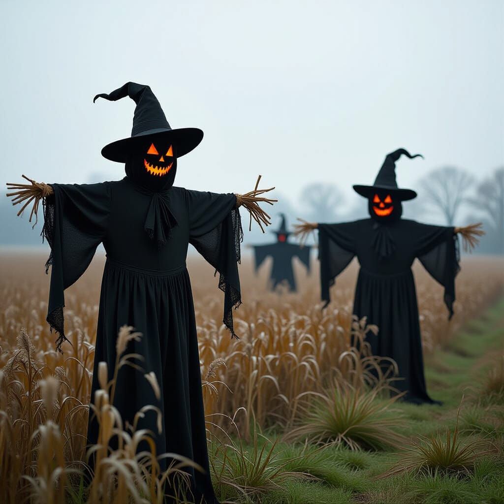 ghostly scarecrows