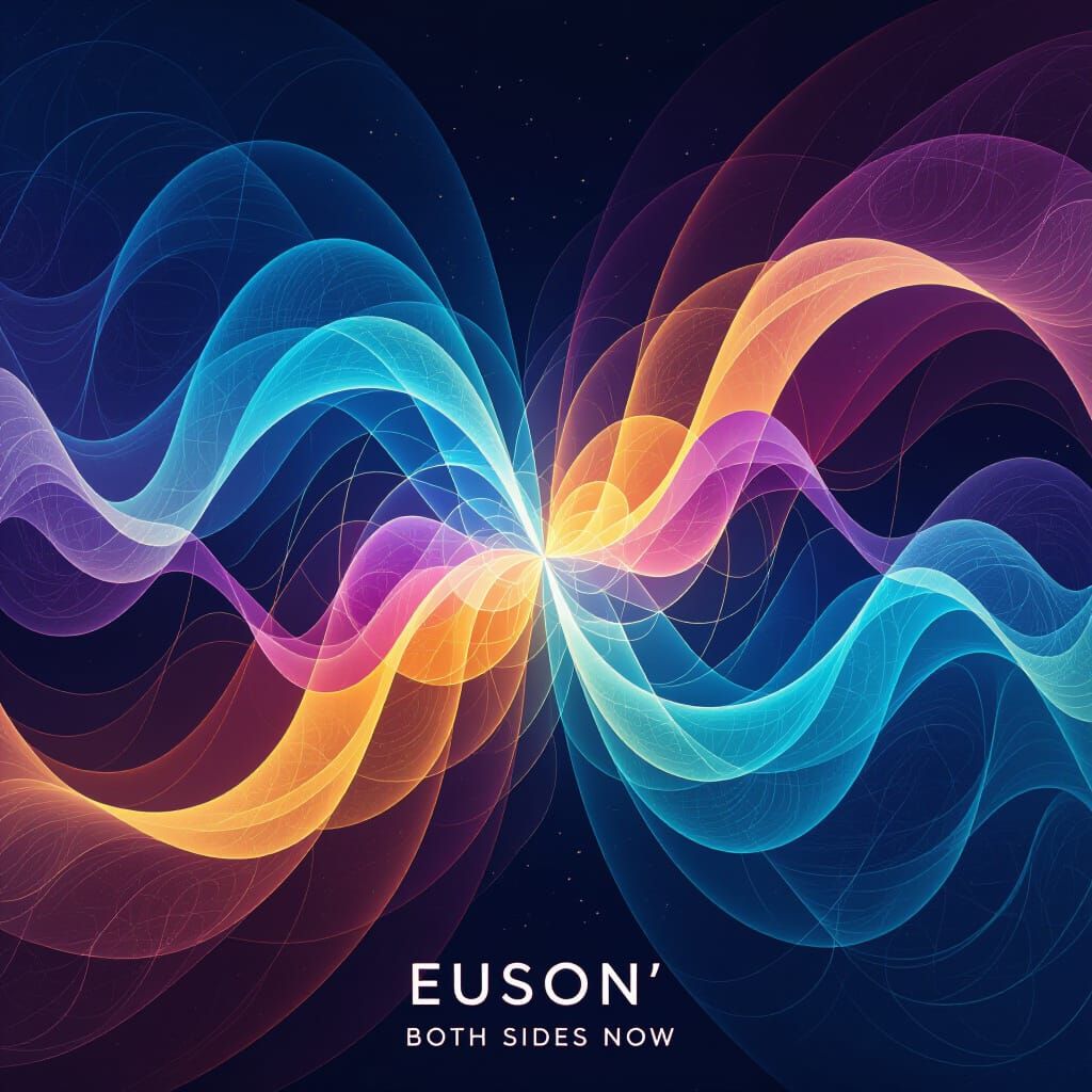 Abstract Soundwaves in Dynamic Colors, Digital Painting