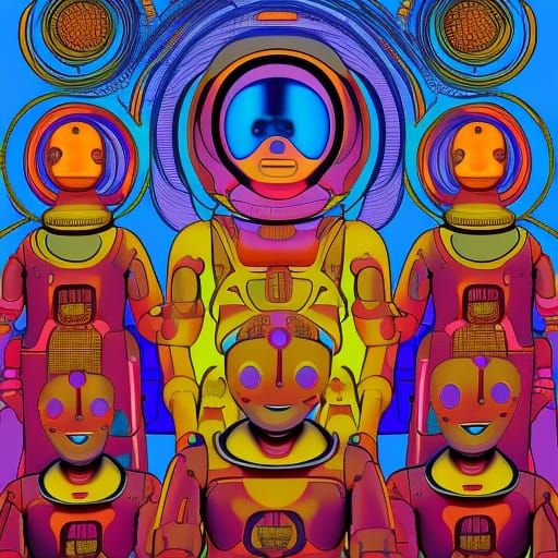 Submarine Humanoids Dreaming Robots in Monastery