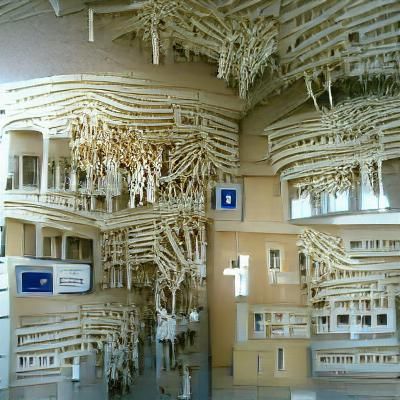 Surreal Hospital Made of Bones