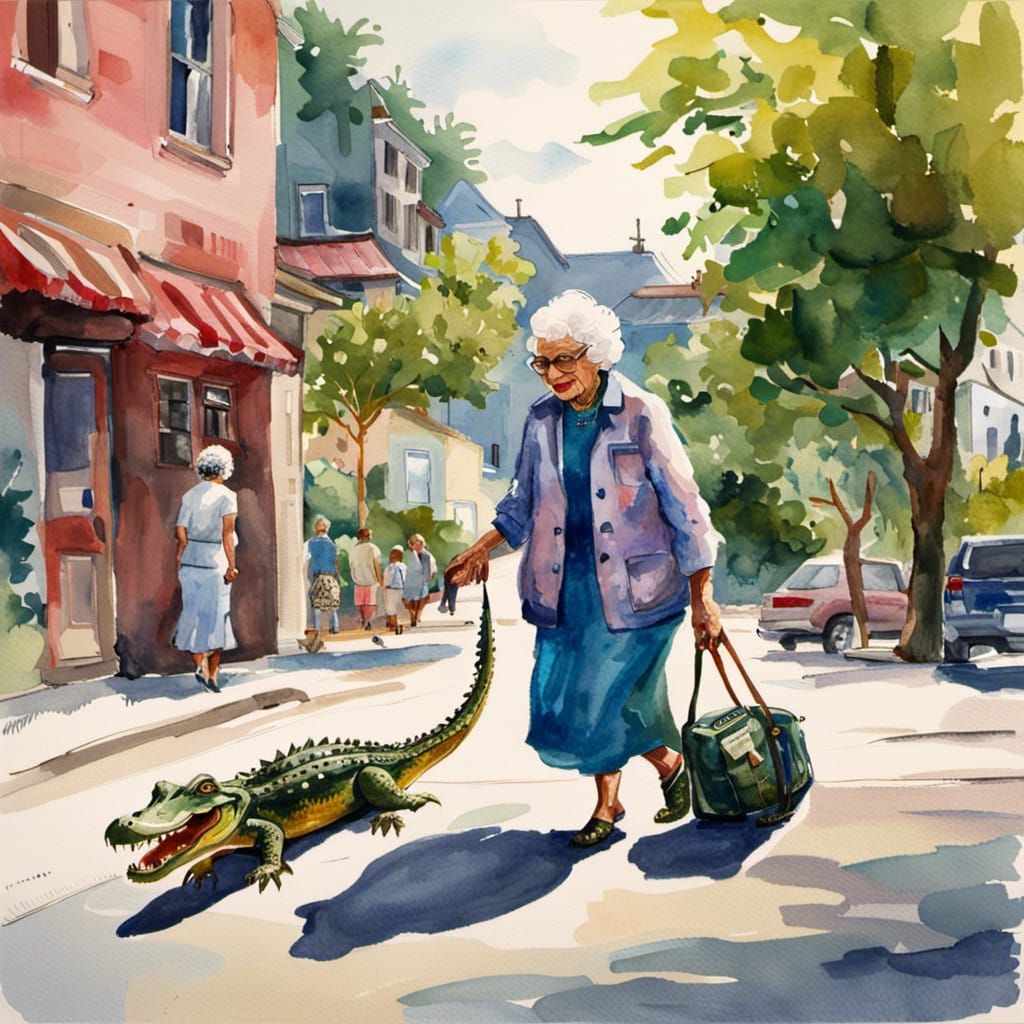 Grandma and her Gator in Charleston