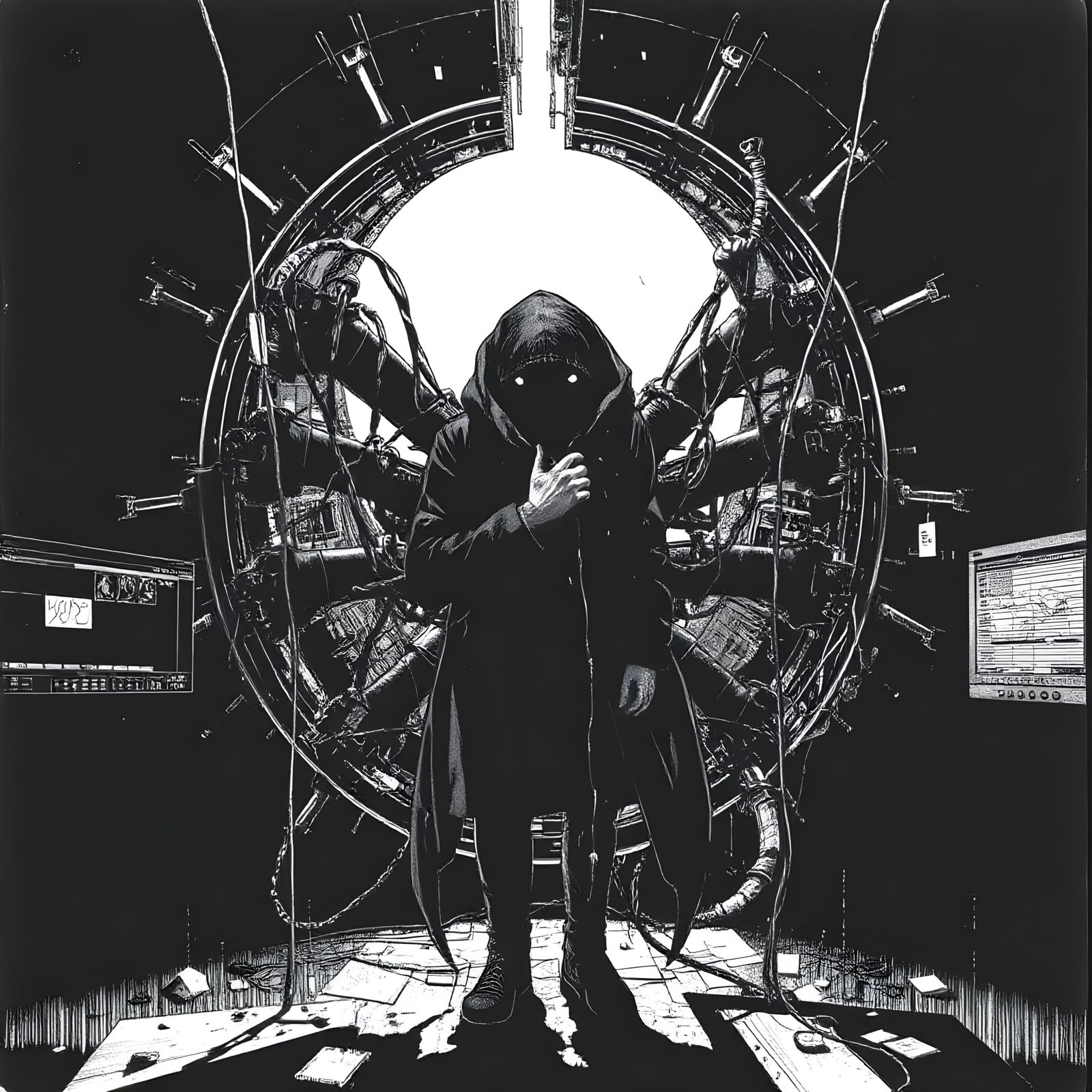 Tsutomu Nihei Inspired Minimalist Sci-Fi Scene