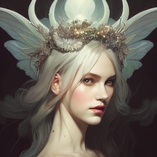 Dramatic Apple Fairy Queen Portrait in 8K