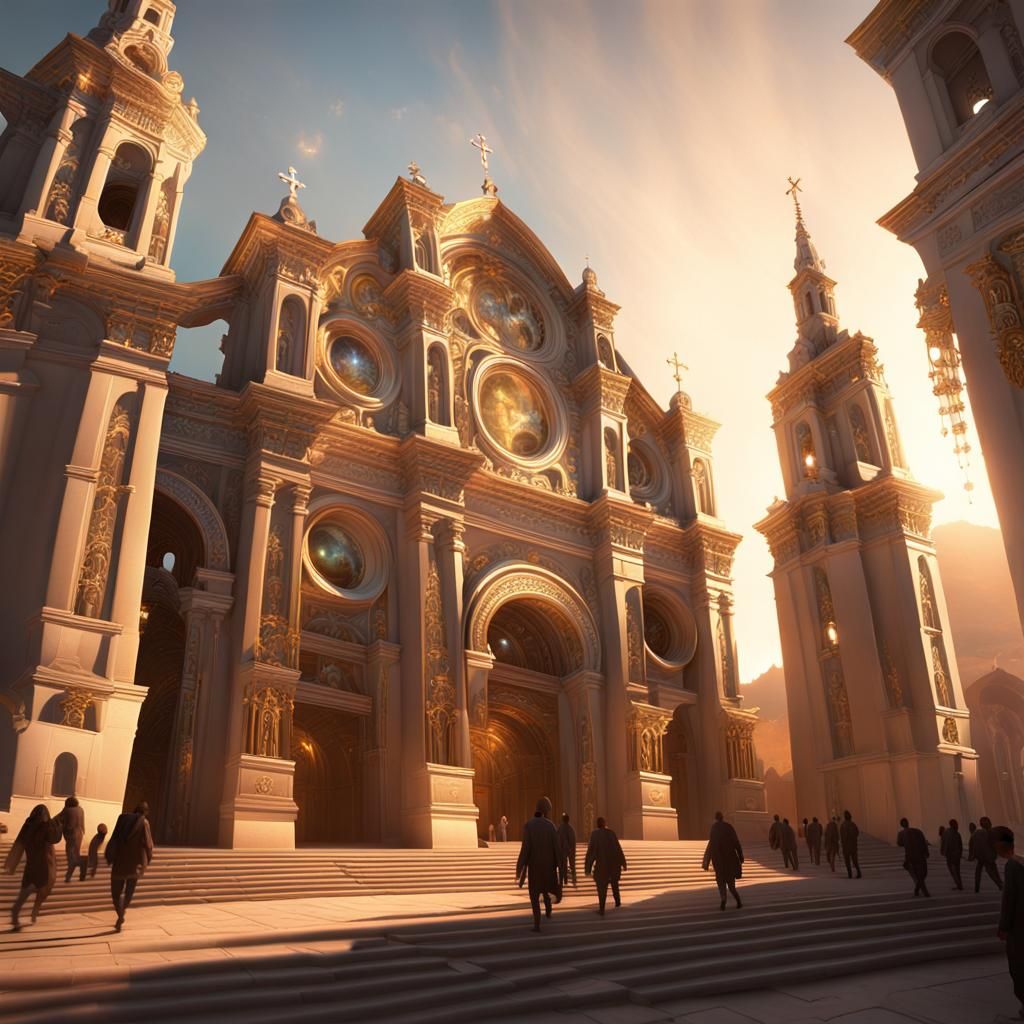 Majestic Church of the Sun: Digital Matte Painting