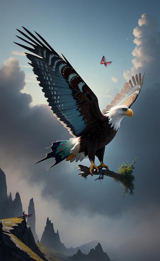 Red, White and Blue Eagle