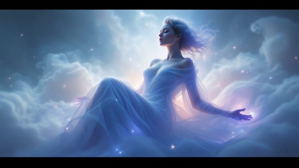 Ethereal Soul Ascent in Dreamy Luminescence
