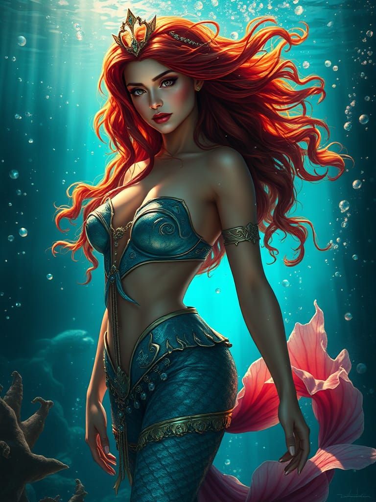Mera, Princess of Atlantis: Hyperrealistic Underwater Portra...