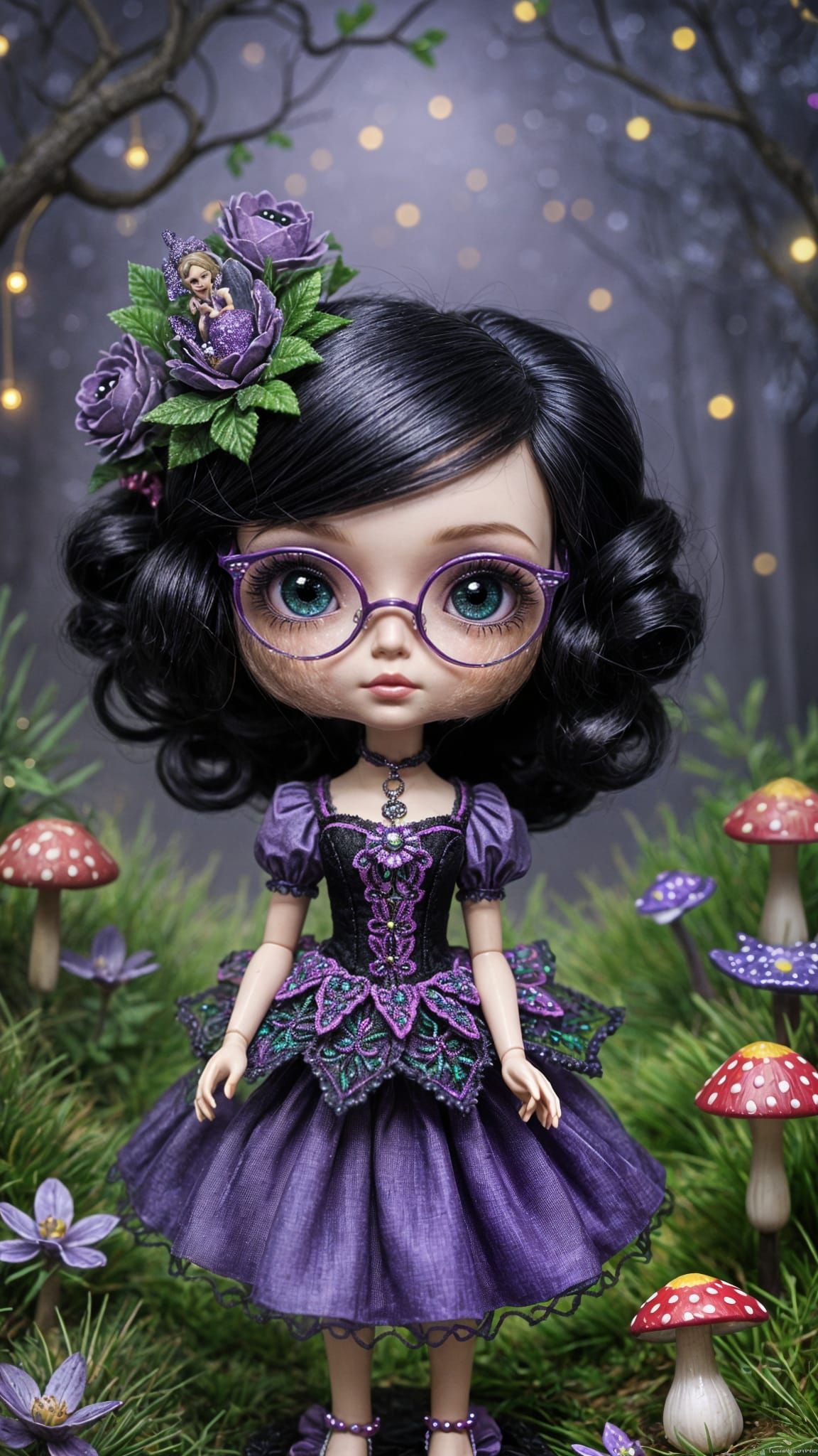 Whimsical Fairy Doll with Big Eyes