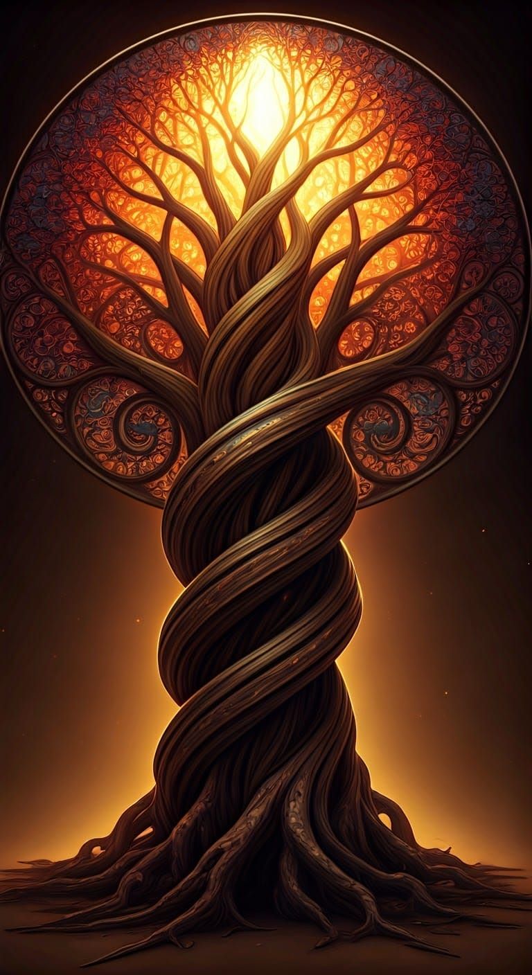 Art Nouveau Family Tree Papercraft in 8K