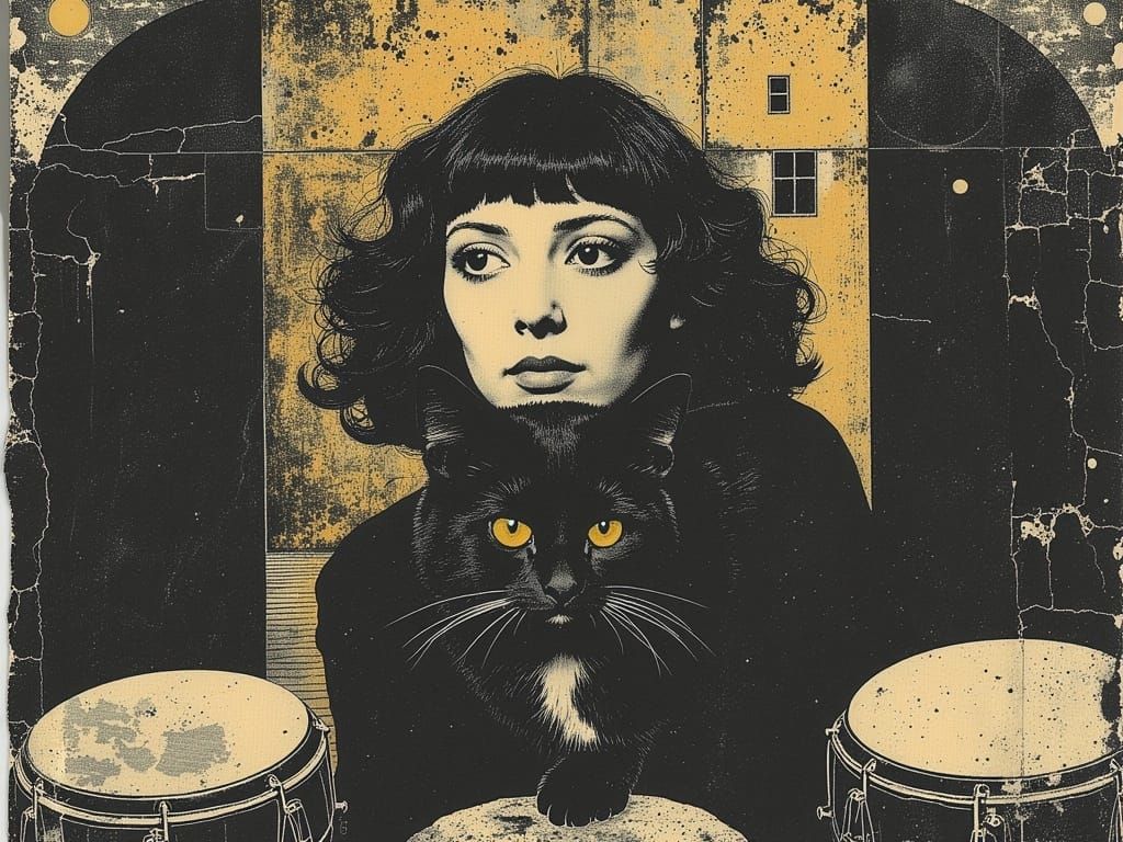 Majestic Cat in Gothic Baroque Style