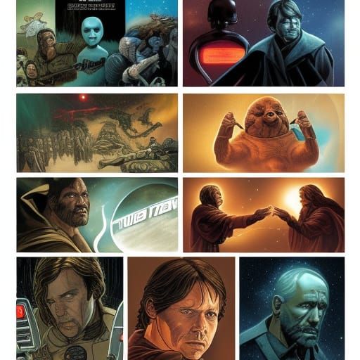 Star Wars Comic Book Art by Brooks and Mumford