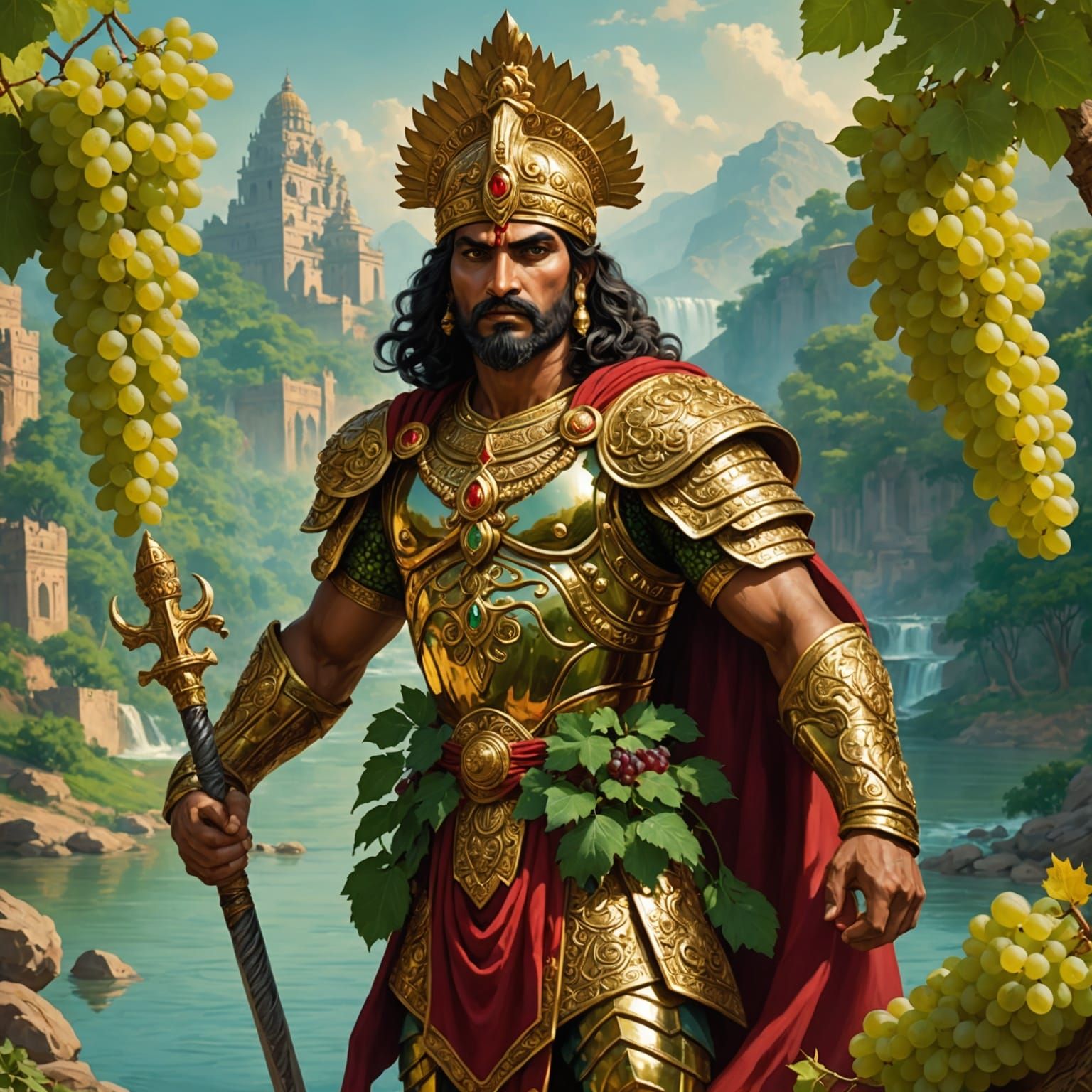 King Puru Confronts Alexander the Grape