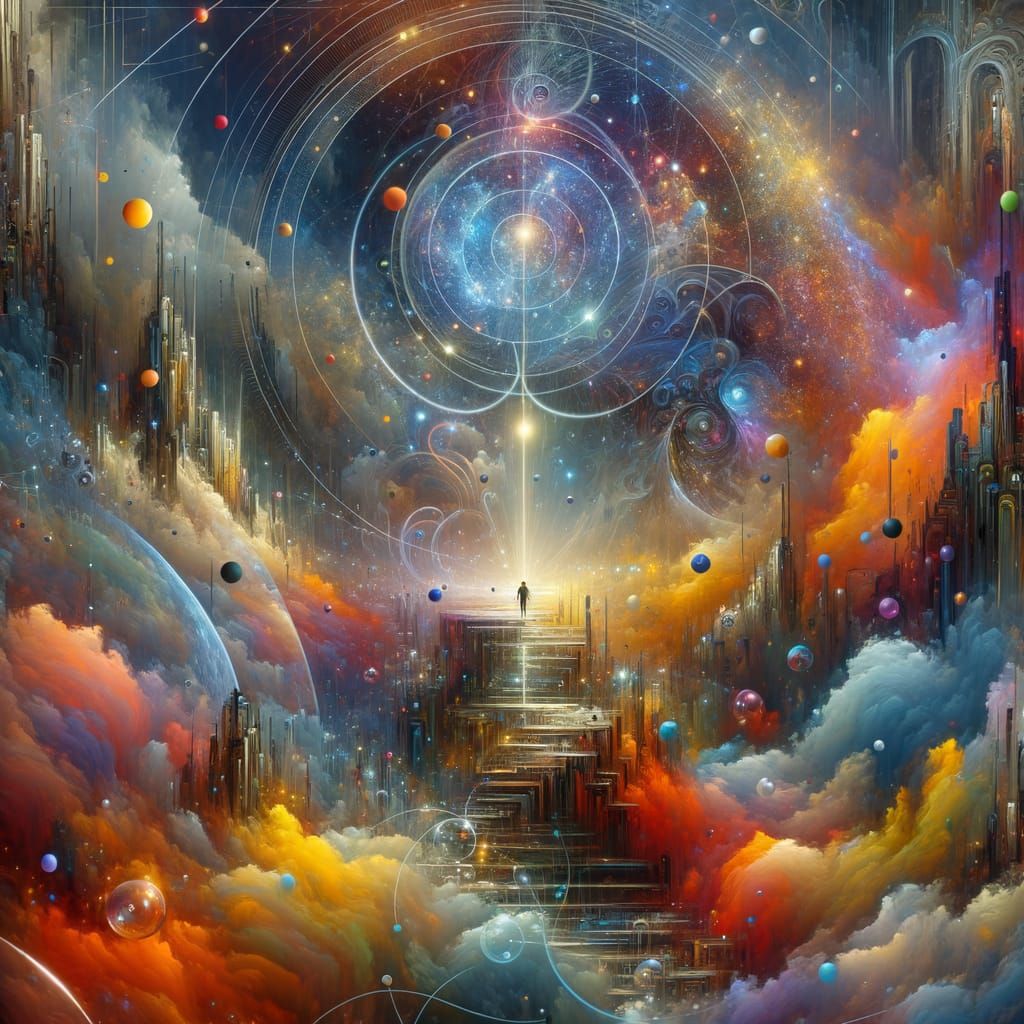 Convergence of Knowledge: A Fantasy Concept Art Painting