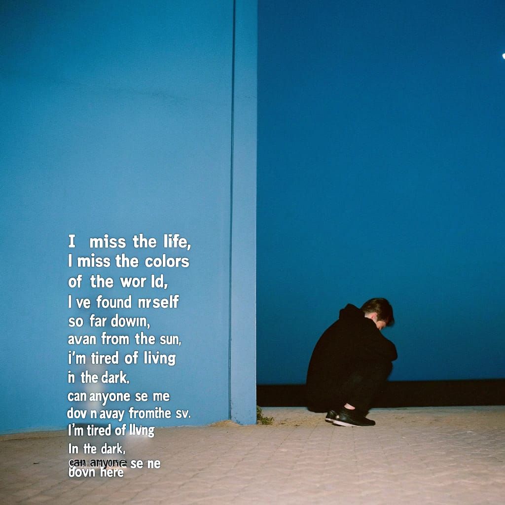 Melancholic Descent into Darkness in Cyberpunk Aesthetic