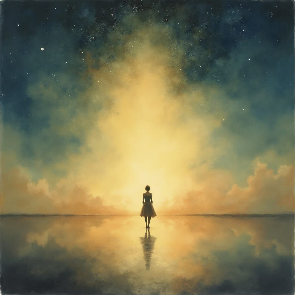 A Figure Stands at the Threshold of a Dreamy, Celestial Land...