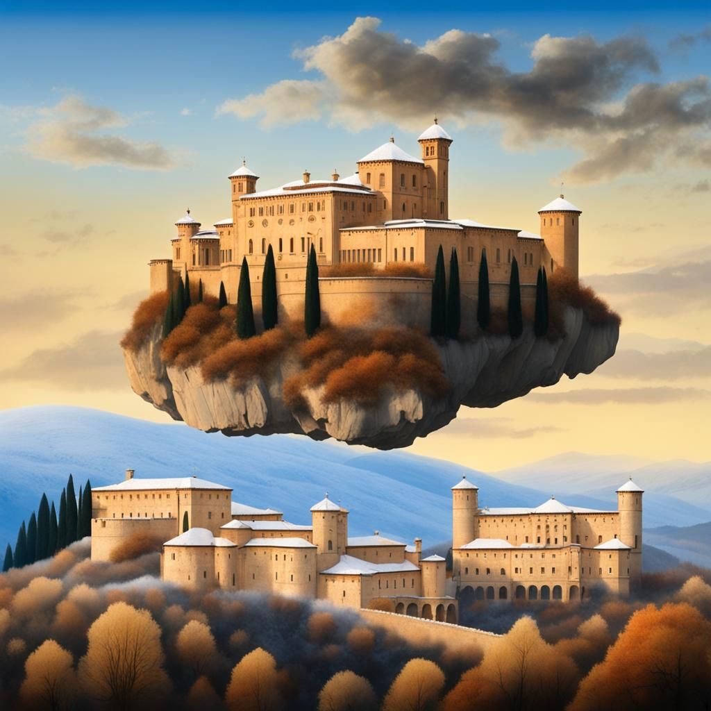 Renaissance Villa in Urbino with Turrets