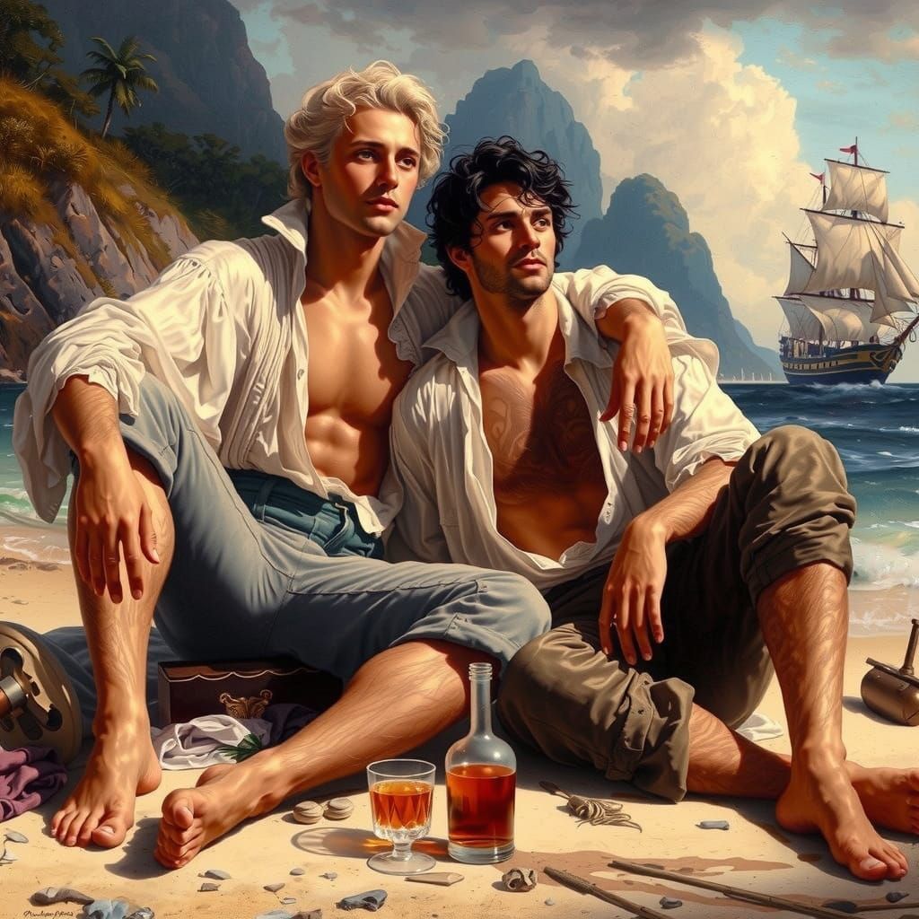 Two Handsome Strangers Find Solace on a Tropical Isle