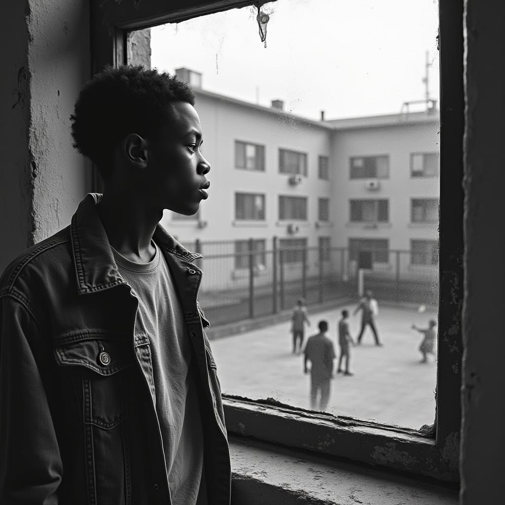 A Young Man Contemplates Urban Life in a Housing Project Cou...
