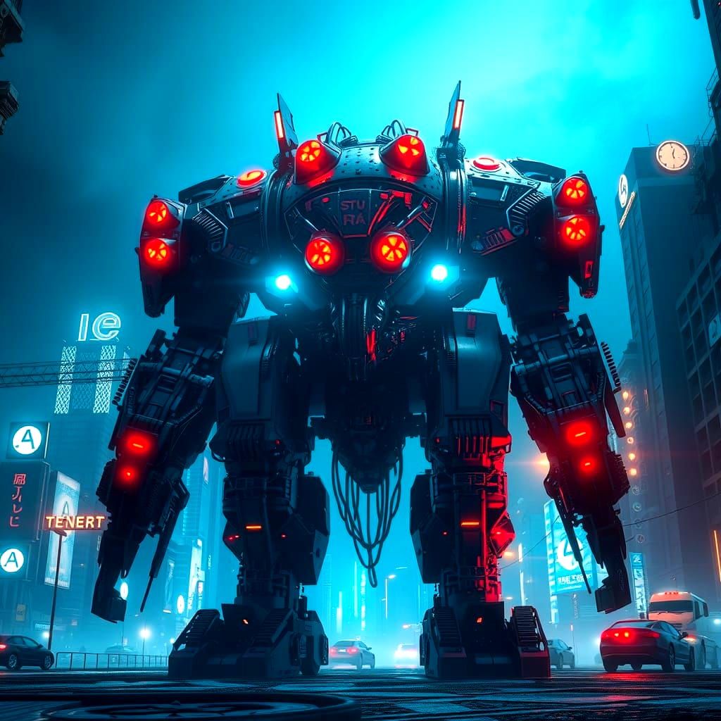Futuristic Sci-Fi Mechs in Dramatic Cinematic Style