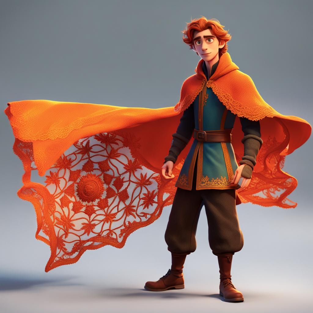 Frozen Style Character with Fire Power, 3D Digital Art