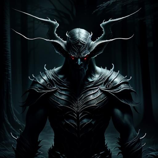 Dark Elf in Mystical Forest: Gothic Fantasy Art