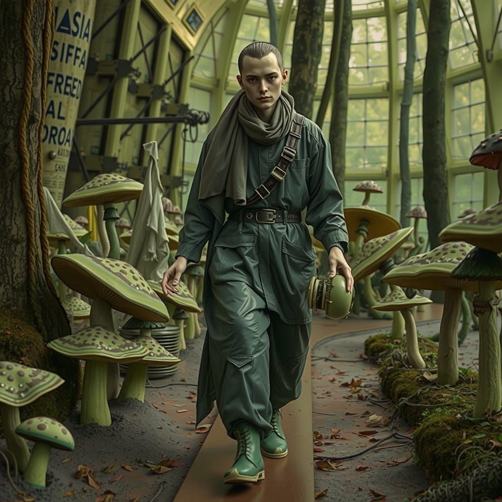 Surreal Futurist Landscape in Dystopian Style