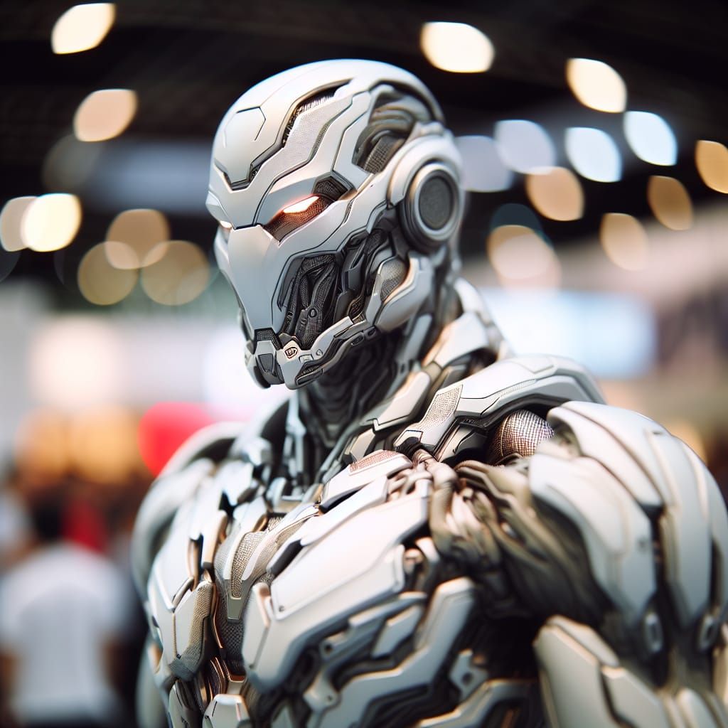 High-Resolution Image of Futuristic Armored Figure
