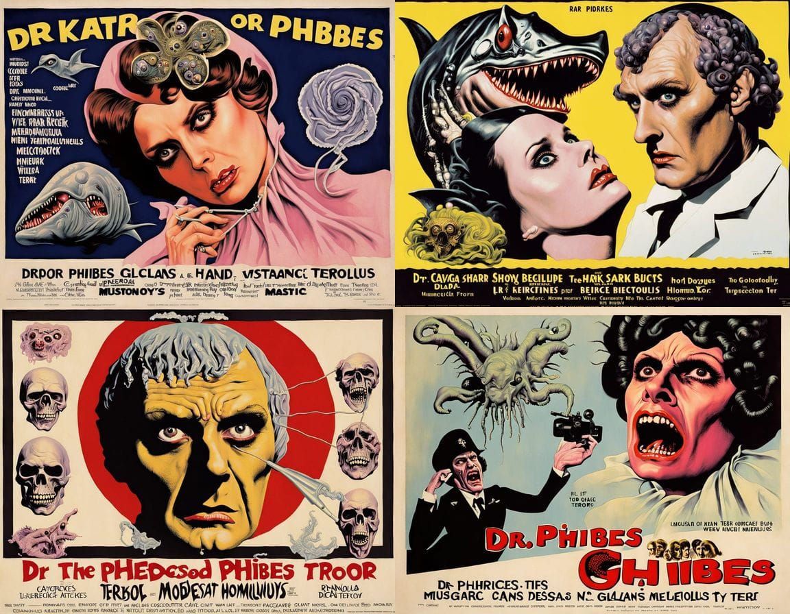 Bizarre 1970s Horror Movie Poster: Shark Attack, Surgical Ho...