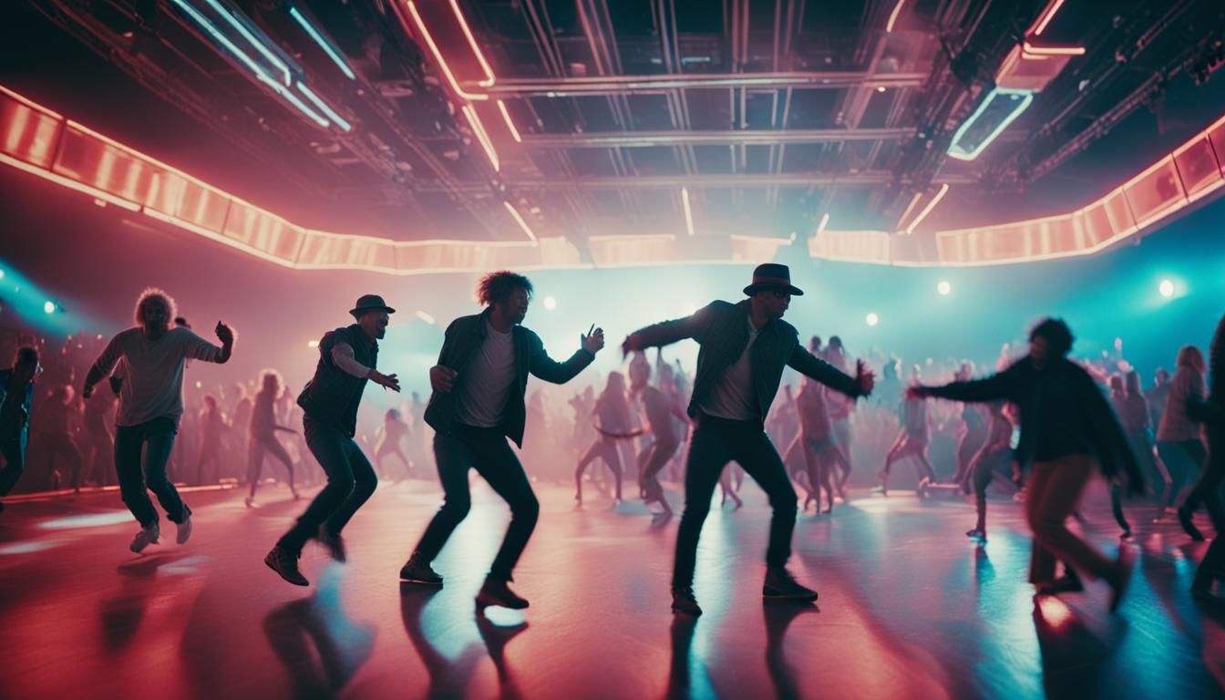 Cinematic Dance Party Film Still