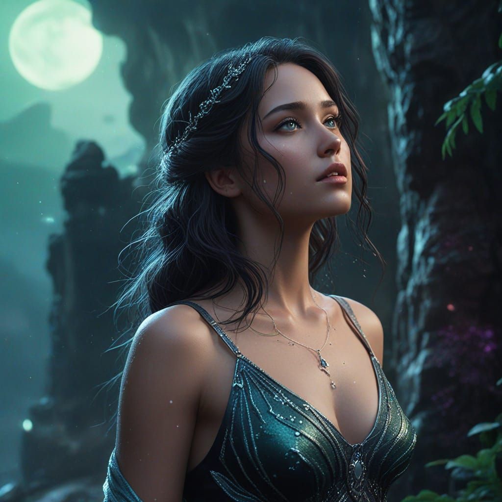 Mystical Aphrodite in Dystopian Ruins