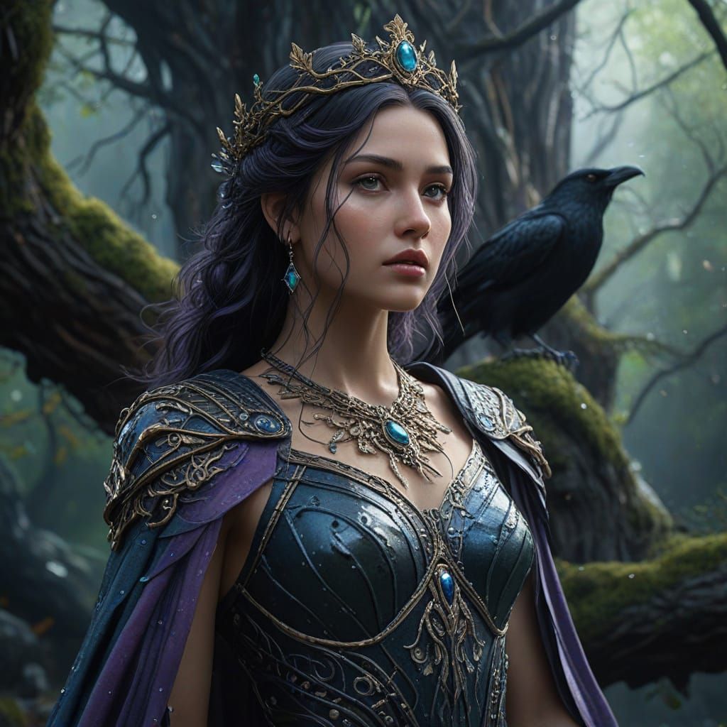 Surreal Goddess Reigns Over Dystopian Ruins in Hyper-Realist...