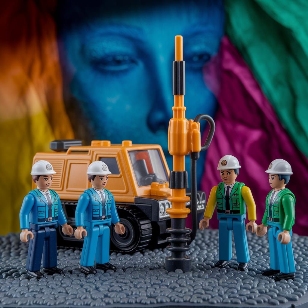 Geological Team Playset with Drilling Machines