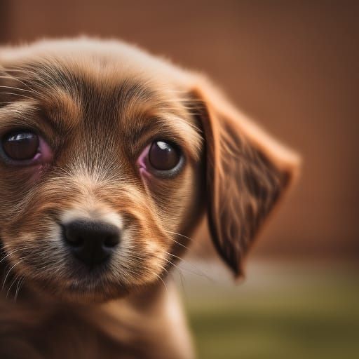 Hyperrealistic Puppy Portrait in High Definition