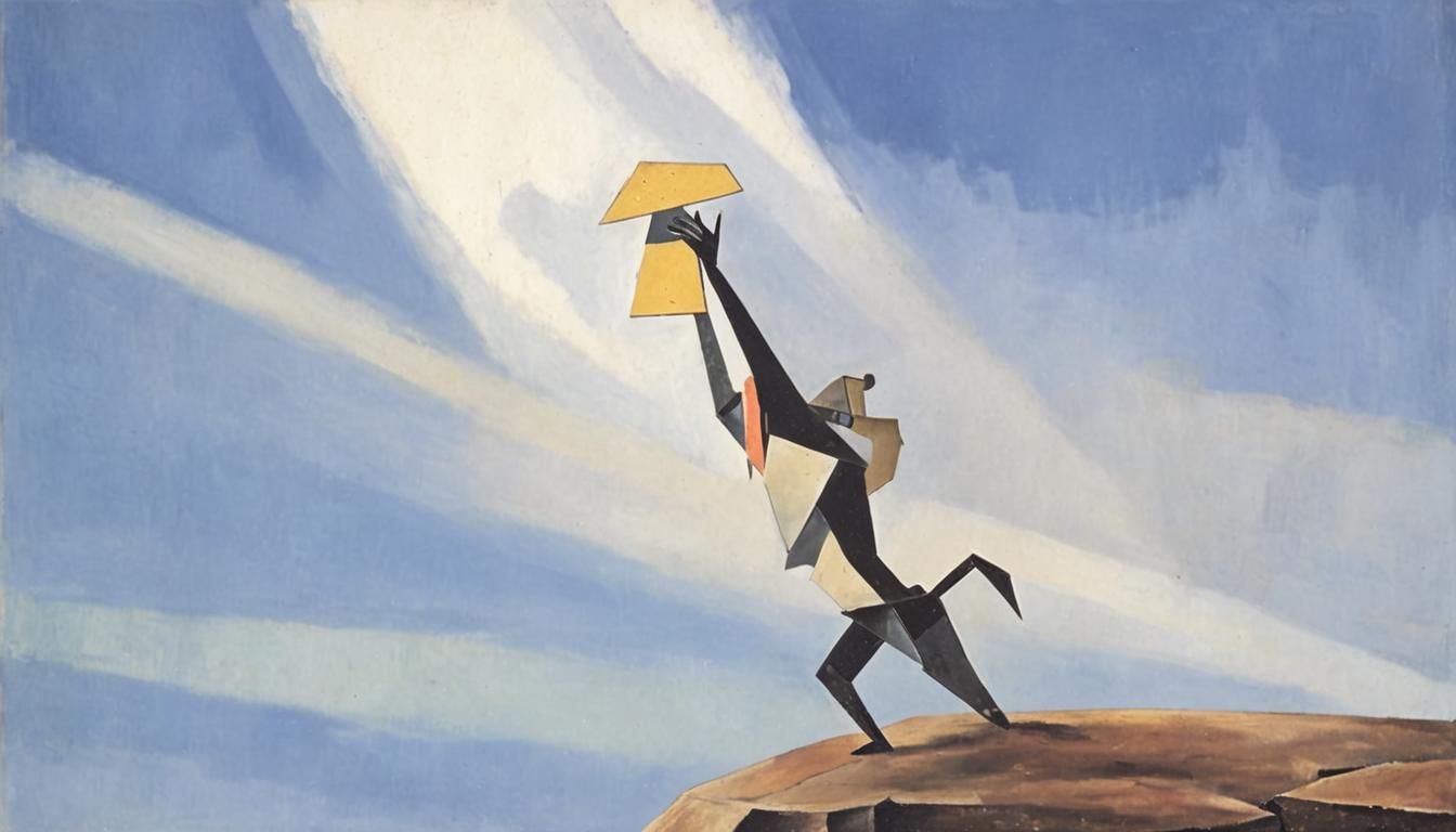 Cubist Composition: Abstracted Forms in Earth Tones