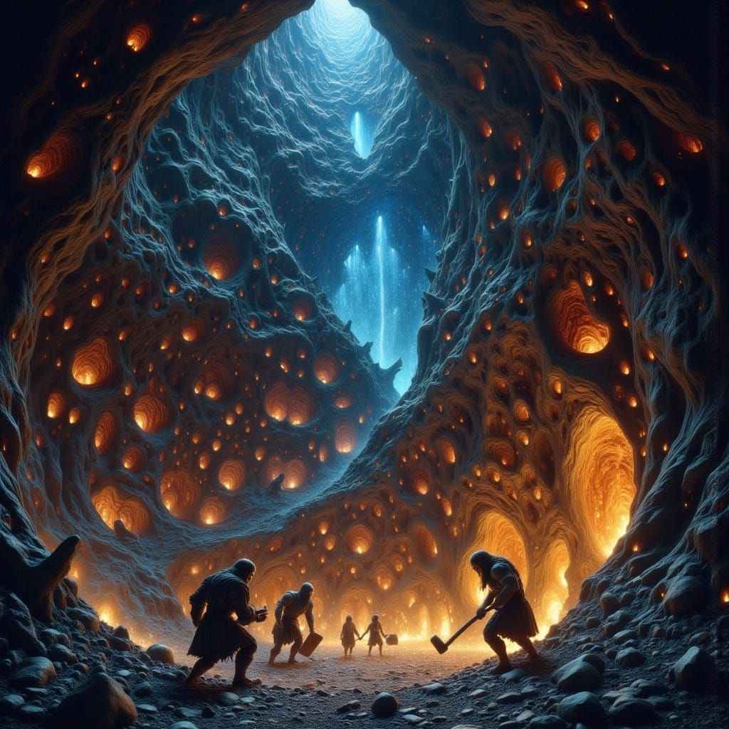 Dwarven Mine in Majestic Hollowed Mountain