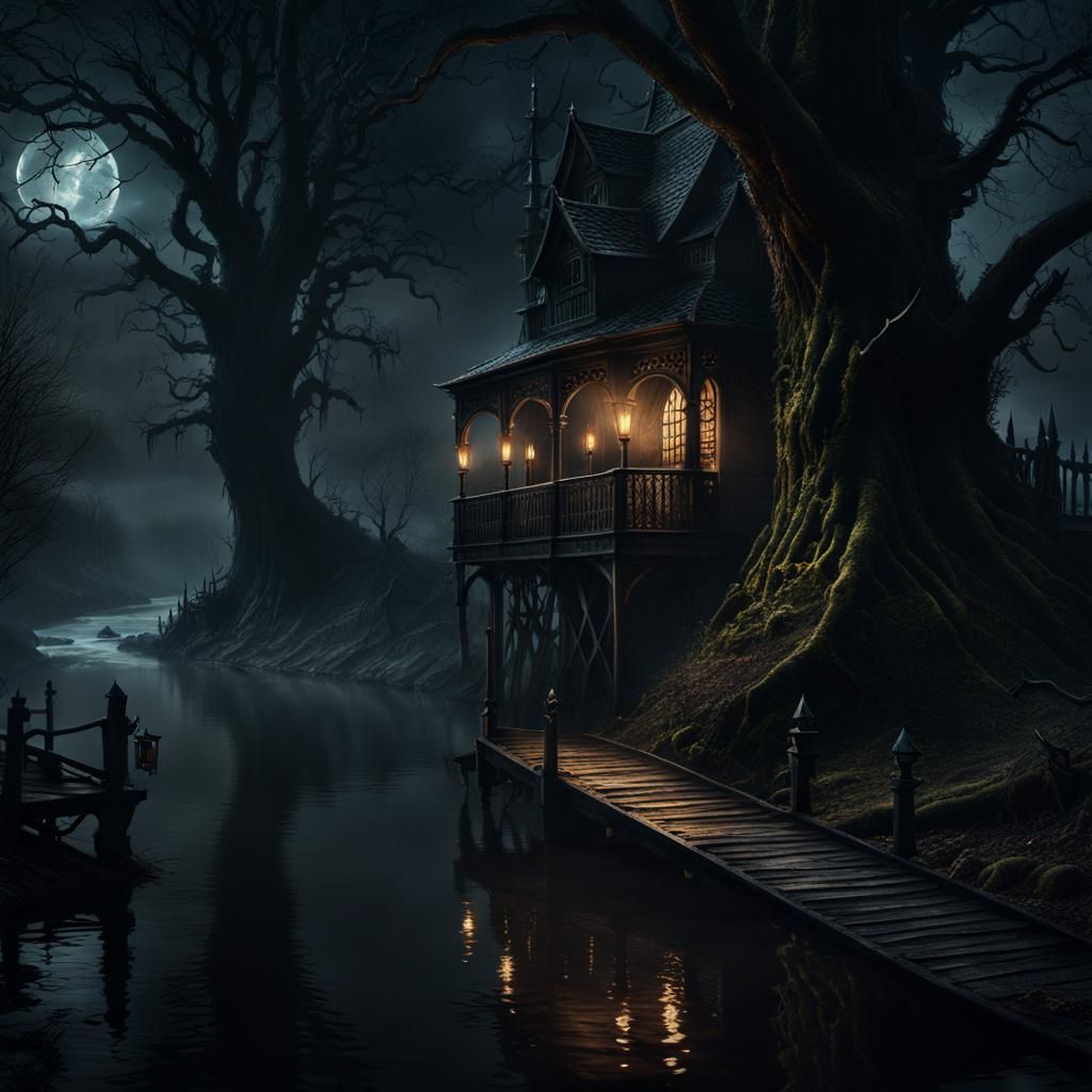 Haunted River: Dark, Moody, and Atmospheric