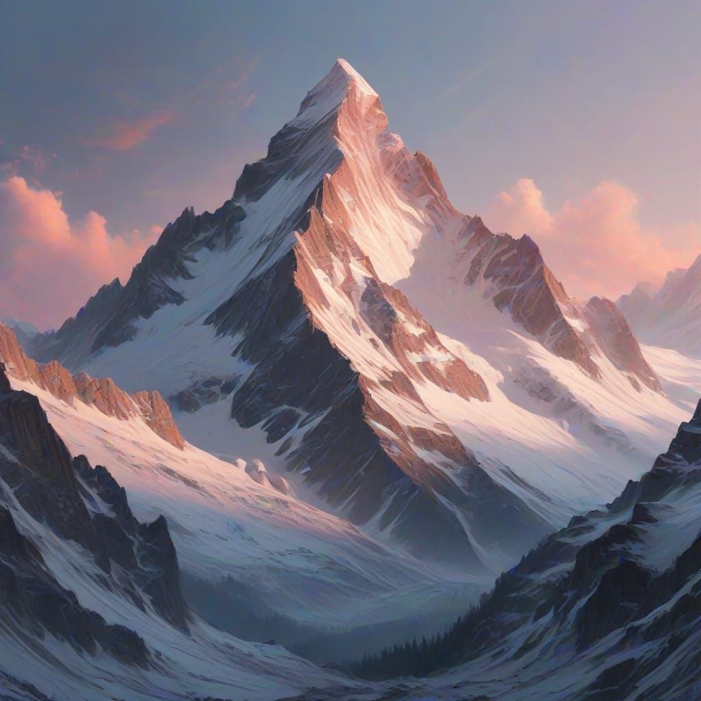 Impressionist Dawn Over Swiss Alps