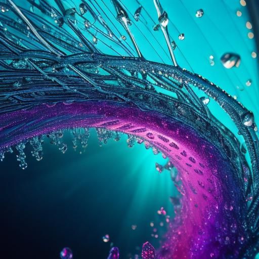 Surreal Creature Emerges in Neon Paradise