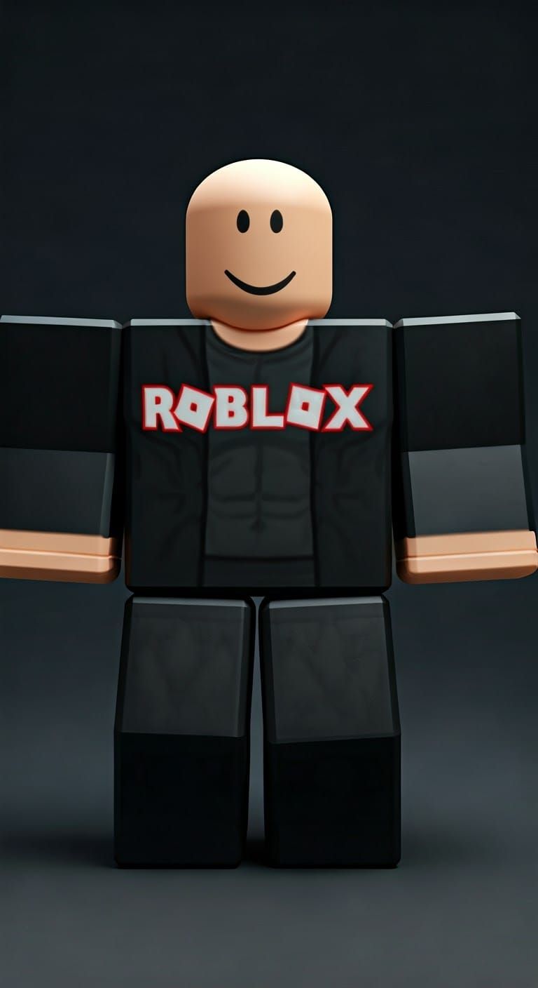 Bald Roblox Avatar T-Pose 3D Render