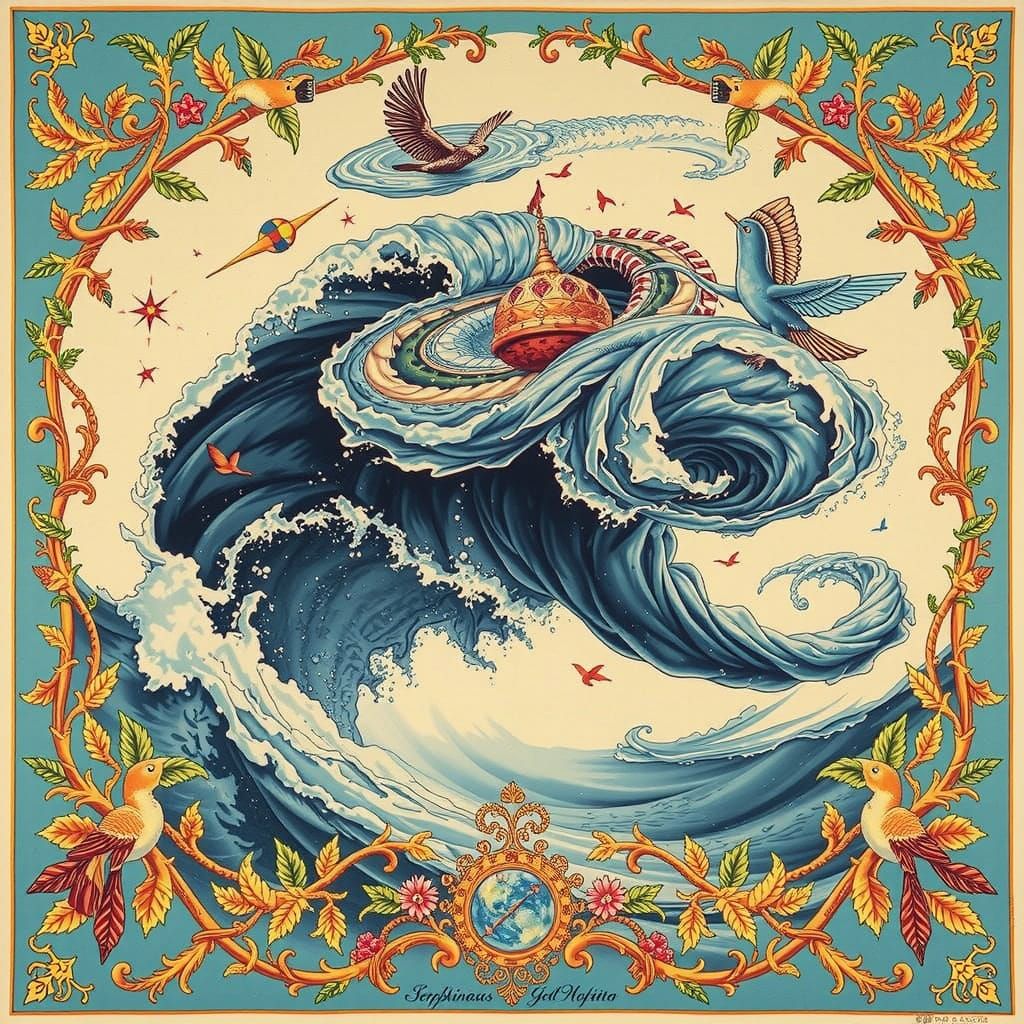 Abstract Whirlpool Art in Dynamic Motion