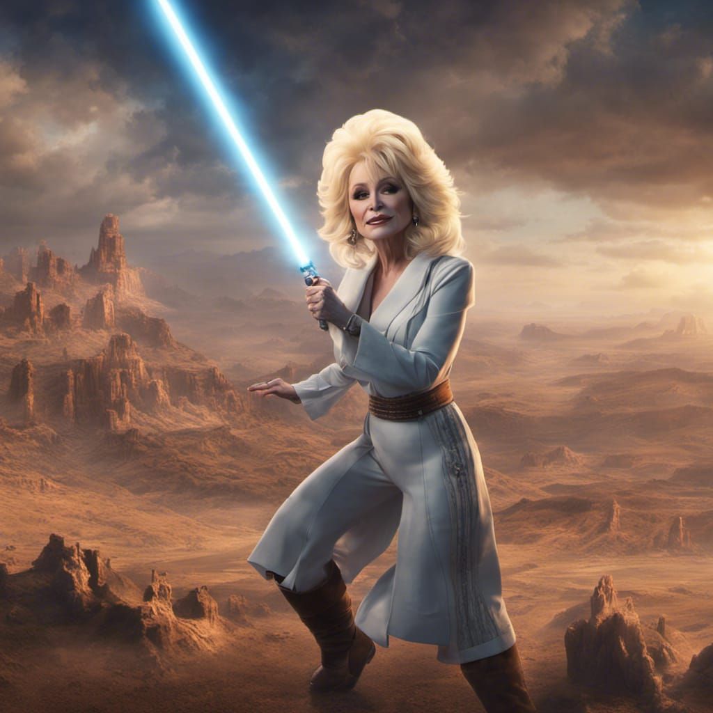 Dolly Parton as Jedi Warrior in Epic Battle