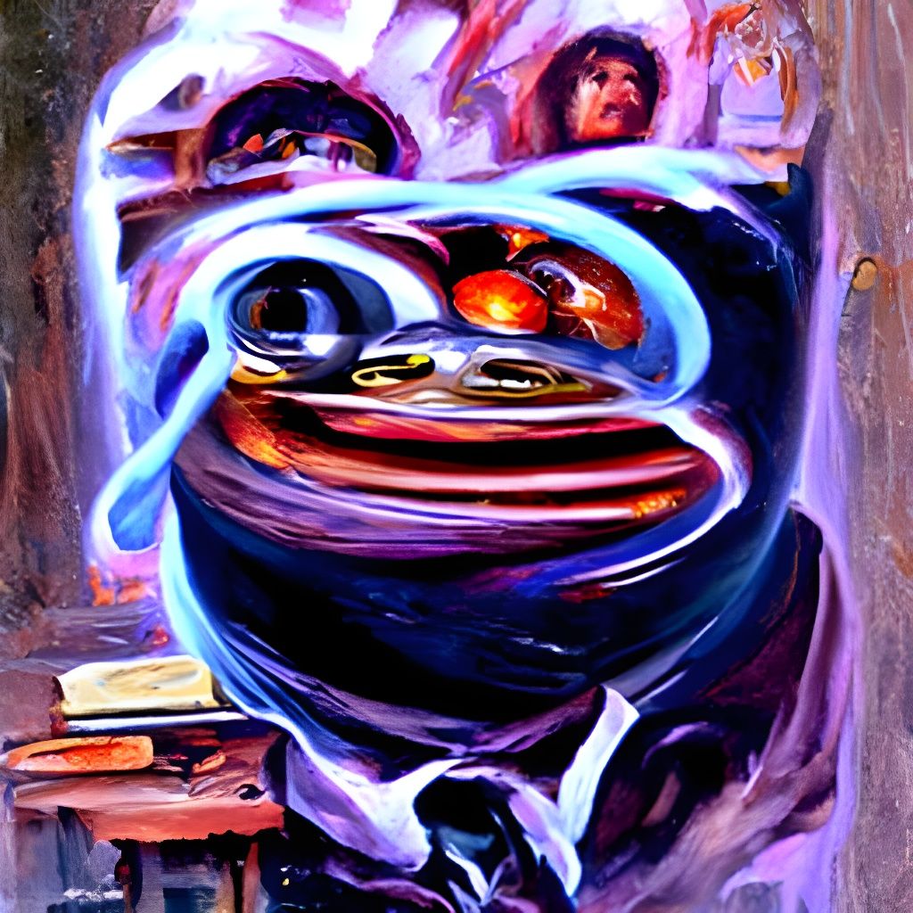 Contemplative Moment in Oil Painting Style